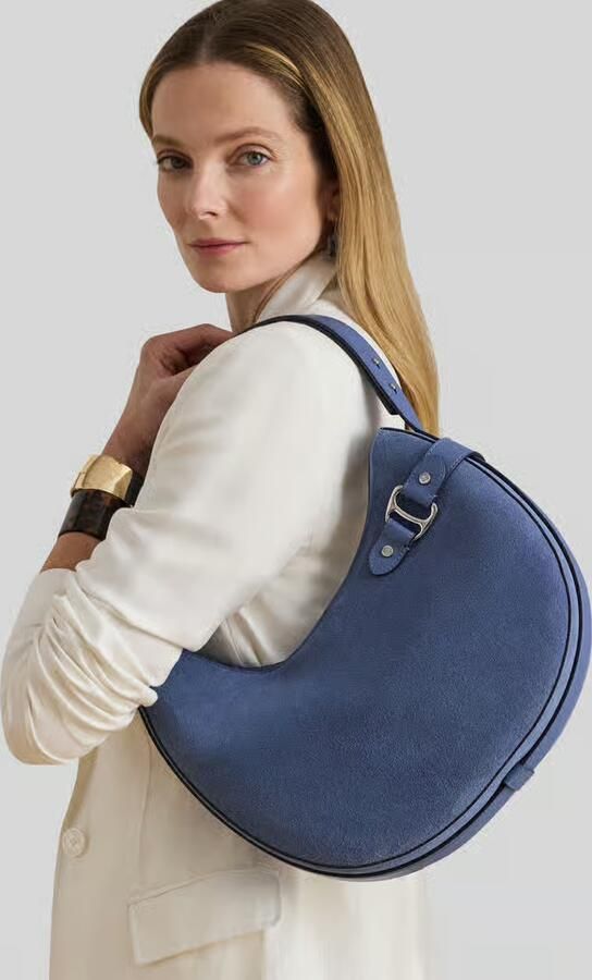 Lauren Ralph Lauren Handtas van echt suède veloursleder - Foto 3