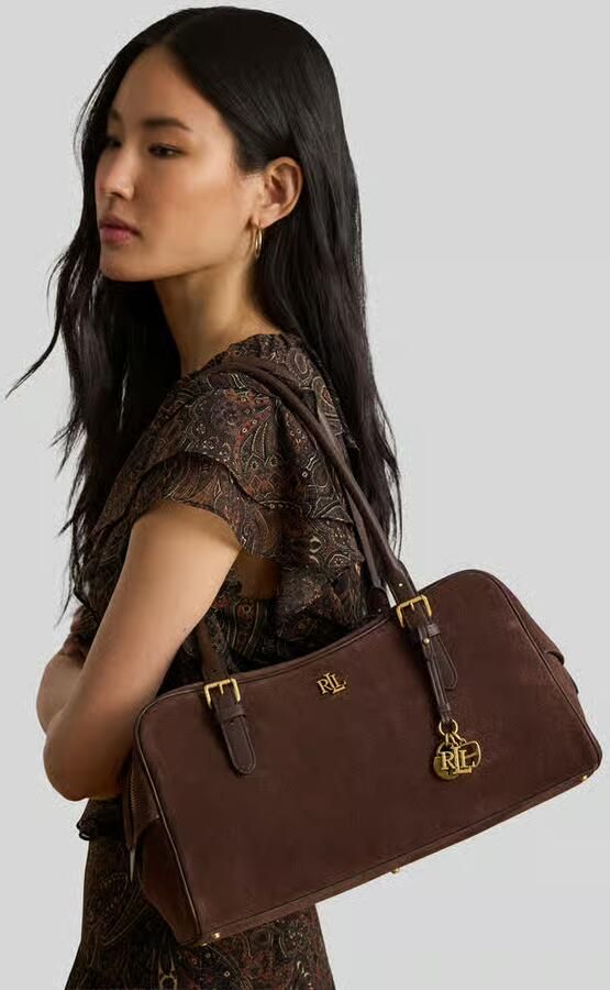 Lauren Ralph Lauren Handtas van echt suède veloursleder - Foto 2