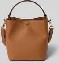 Lauren Ralph Lauren Handtas in rundleer met labelapplicatie Model 'REESE' - Foto 5