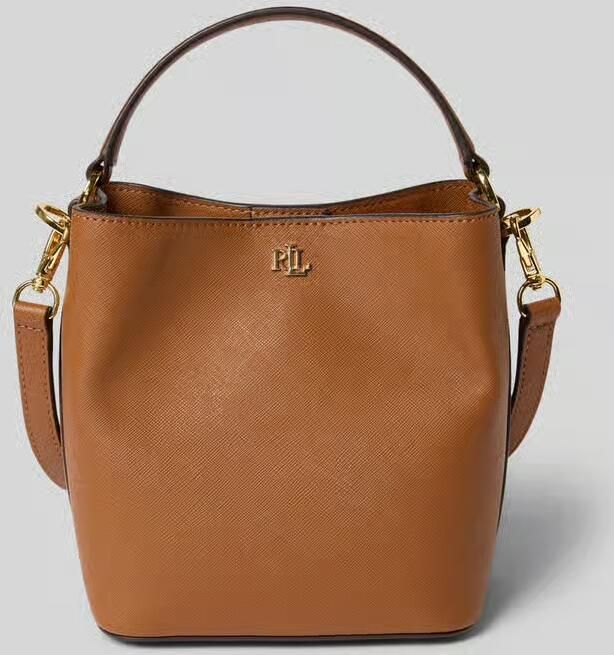 Lauren Ralph Lauren Handtas van runderleer met labelapplicatie model 'REESE' - Foto 5