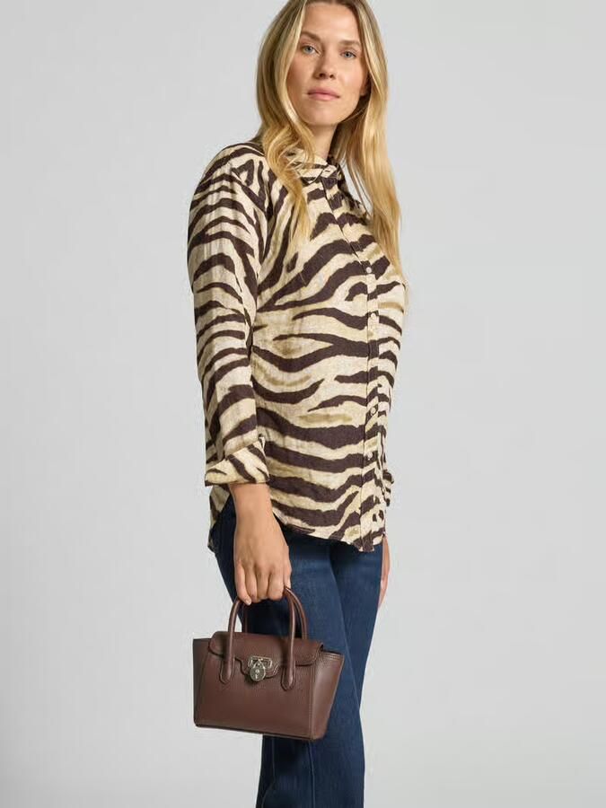 Lauren Ralph Lauren Satchels Tnnr Sm Schl-Satchel-Small in bruin - Foto 6