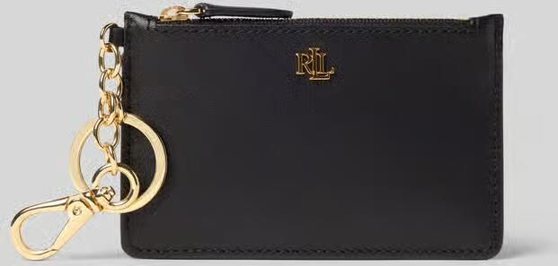 Lauren Ralph Lauren Hanger van leer met ritssluiting en labelapplicatie