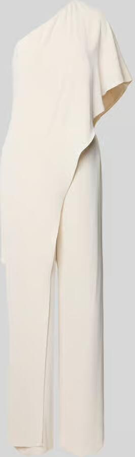 Ralph Lauren Elegante One-Shoulder Jumpsuit met Cascading Cape Beige Dames - Foto 2