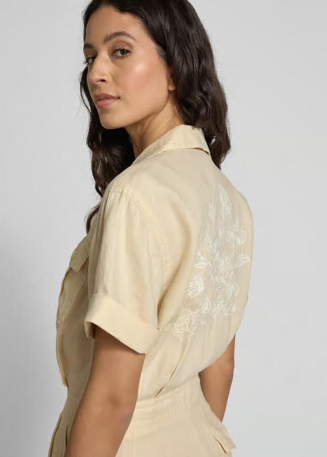 Lauren Ralph Lauren Jumpsuit van linnen met reverskraag model 'FABRICIA' - Foto 2
