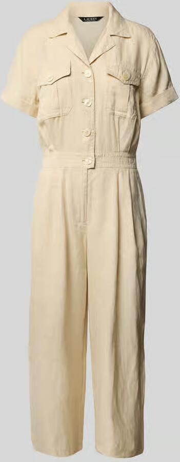 Lauren Ralph Lauren Jumpsuit van linnen met reverskraag model 'FABRICIA'