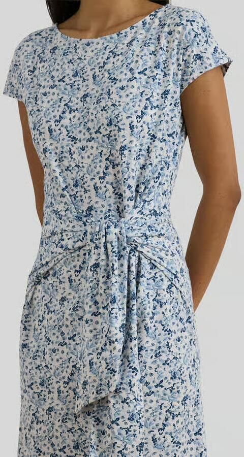 Lauren Ralph Lauren Jurk van katoenmix met knoopdetail