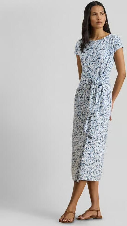 Lauren Ralph Lauren Jurk van katoenmix met knoopdetail - Foto 2
