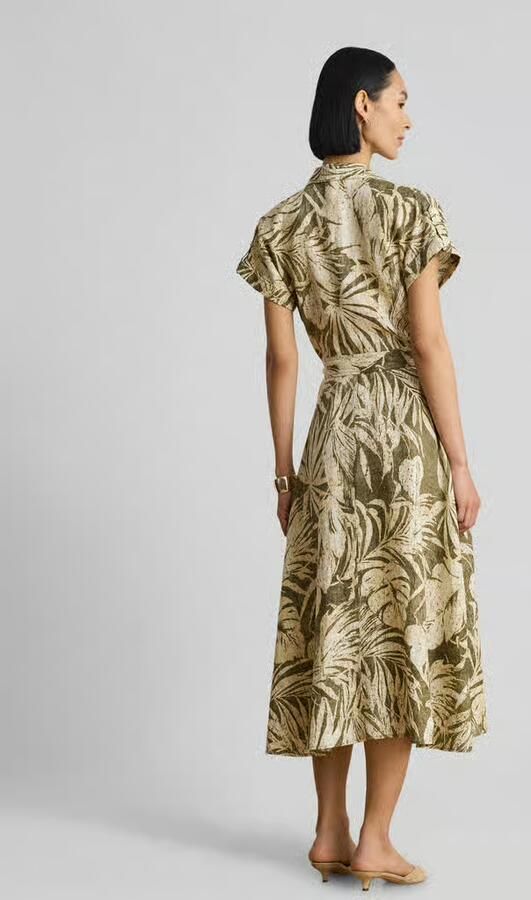 Lauren Ralph Lauren Jurk van puur linnen met strikceintuur - Foto 2