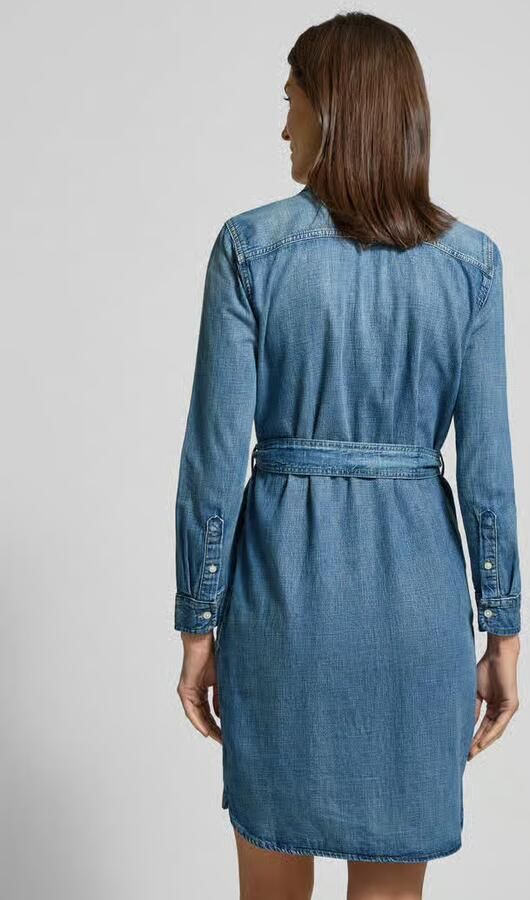 Lauren Ralph Lauren Knie-lange denimjurk met Strikceintuur Model 'JAMEIKA' - Foto 4