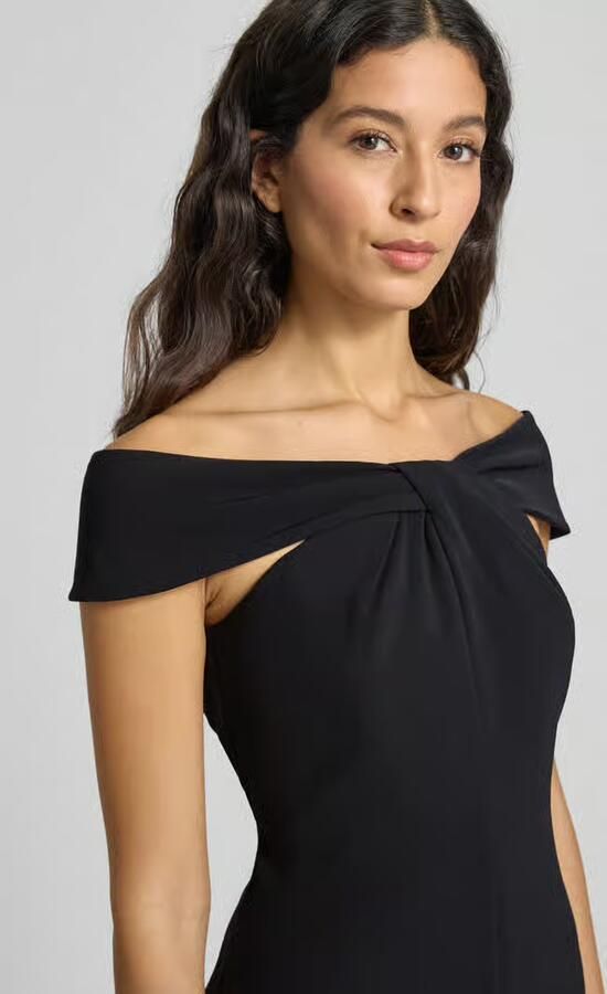 Lauren Ralph Lauren Knielange cocktailjurk met knoopdetail model 'TAKOTA' - Foto 2