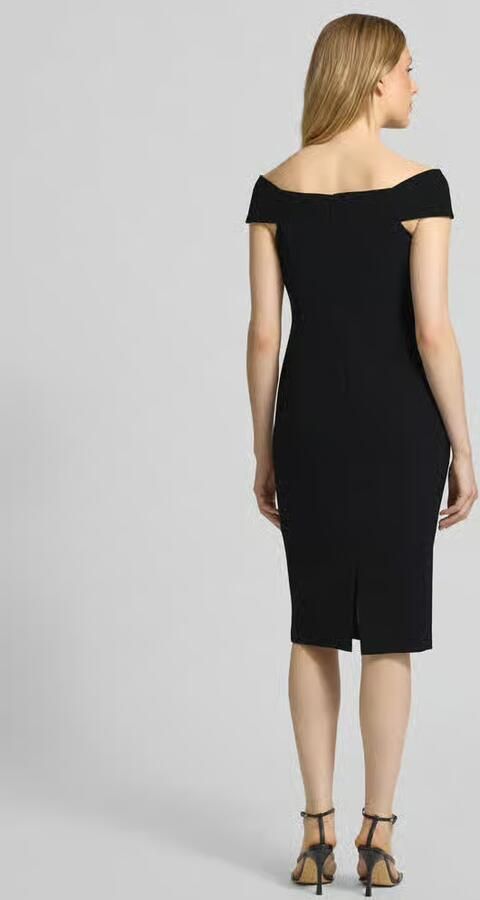 Lauren Ralph Lauren Knielange cocktailjurk met knoopdetail Model 'TAKOTA' - Foto 3