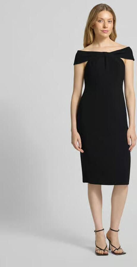Lauren Ralph Lauren Knielange cocktailjurk met knoopdetail Model 'TAKOTA' - Foto 2