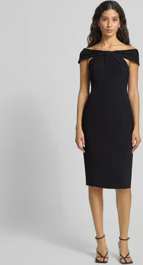 Lauren Ralph Lauren Knielange cocktailjurk met knoopdetail Model 'TAKOTA' - Foto 5