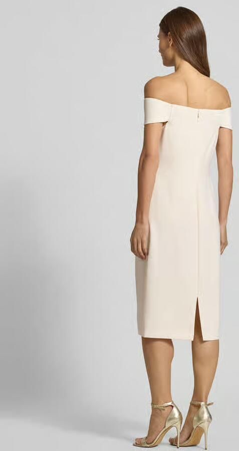 Lauren Ralph Lauren Knielange cocktailjurk met knoopdetail Model 'TAKOTA' - Foto 3
