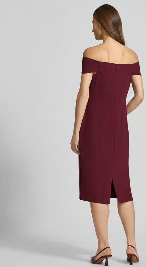 Lauren Ralph Lauren Knielange cocktailjurk met knoopdetail Model 'TAKOTA' - Foto 3
