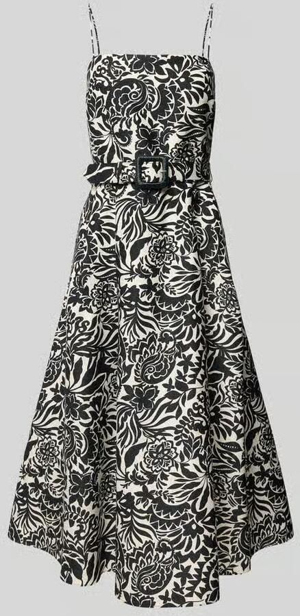 Lauren Ralph Lauren Knielange cocktailjurk met riem - Foto 2