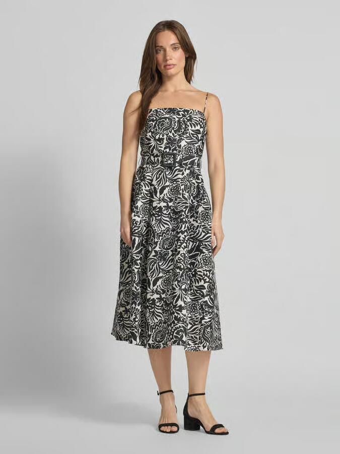 Lauren Ralph Lauren Knielange cocktailjurk met riem - Foto 3