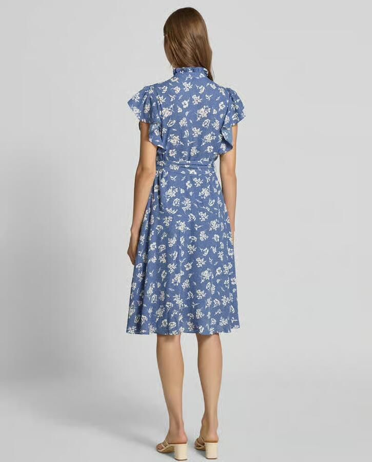 Lauren Ralph Lauren Knielange jurk met strikceintuur model 'PRATIKA'