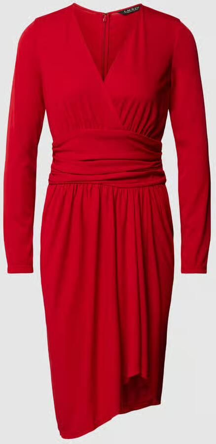 Lauren Ralph Lauren Knielange jurk met V-hals en tailleband - Foto 2