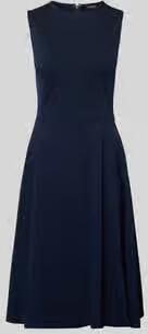 Lauren Ralph Lauren Knie-lange jurk van viscosemix met riem Model 'CHARLEY'