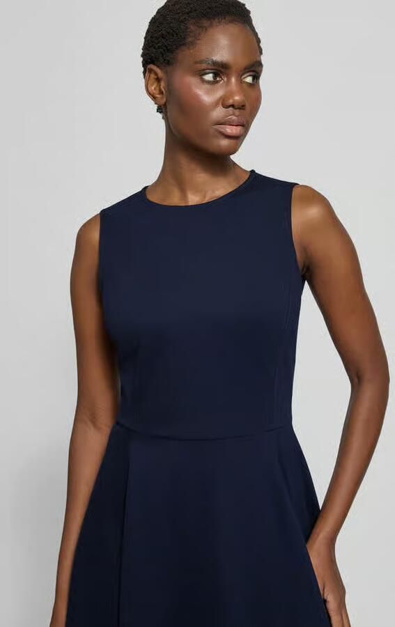 Lauren Ralph Lauren Knielange jurk van viscosemix met riem model 'CHARLEY' - Foto 2