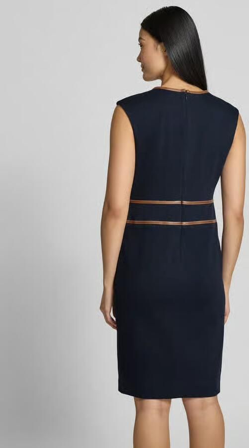 Lauren Ralph Lauren Knielange kokerjurk met ronde hals model 'KIRENA'
