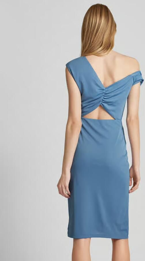 Lauren Ralph Lauren Knielange one shoulder-jurk in effen design - Foto 3