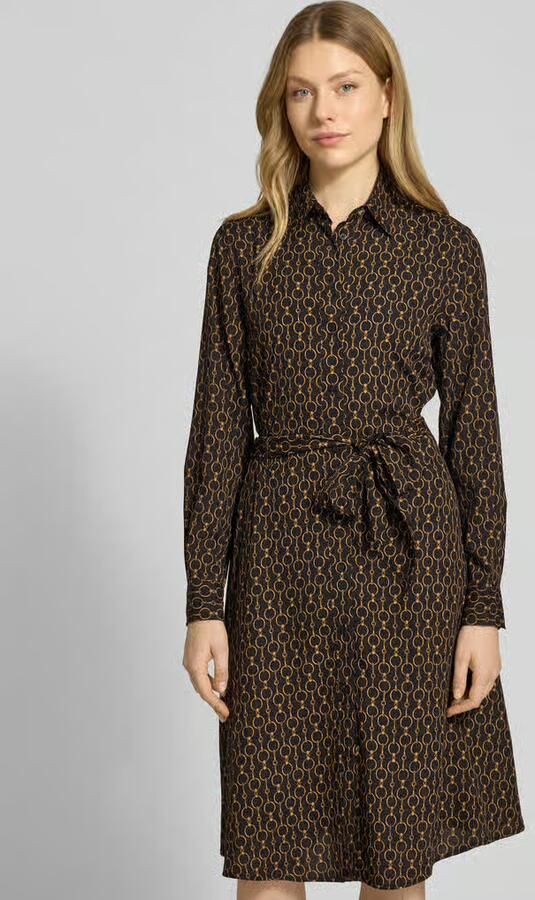 Lauren Ralph Lauren Knielange overhemdjurk met strikceintuur model 'KARALYNN' - Foto 2
