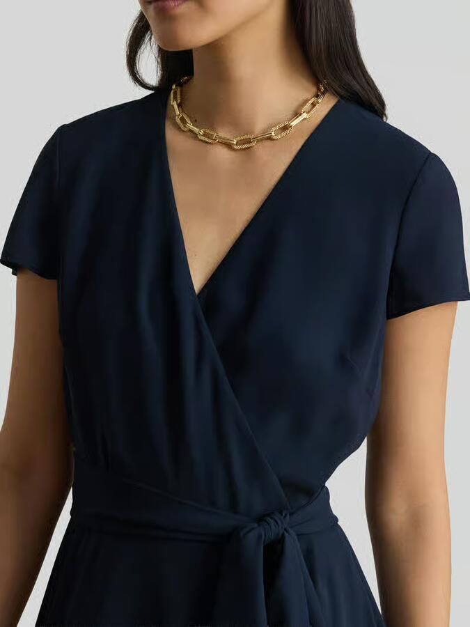 Lauren Ralph Lauren Getailleerde vrijetijdsjurk van chiffon