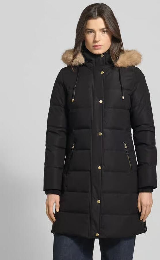 Lauren Ralph Lauren Regular fit lange donsjas met garnering van imitatiebont - Foto 2