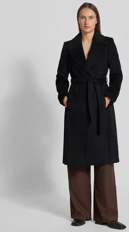 Lauren Ralph Lauren Lange jas met reverskraag en strikceintuur - Foto 4