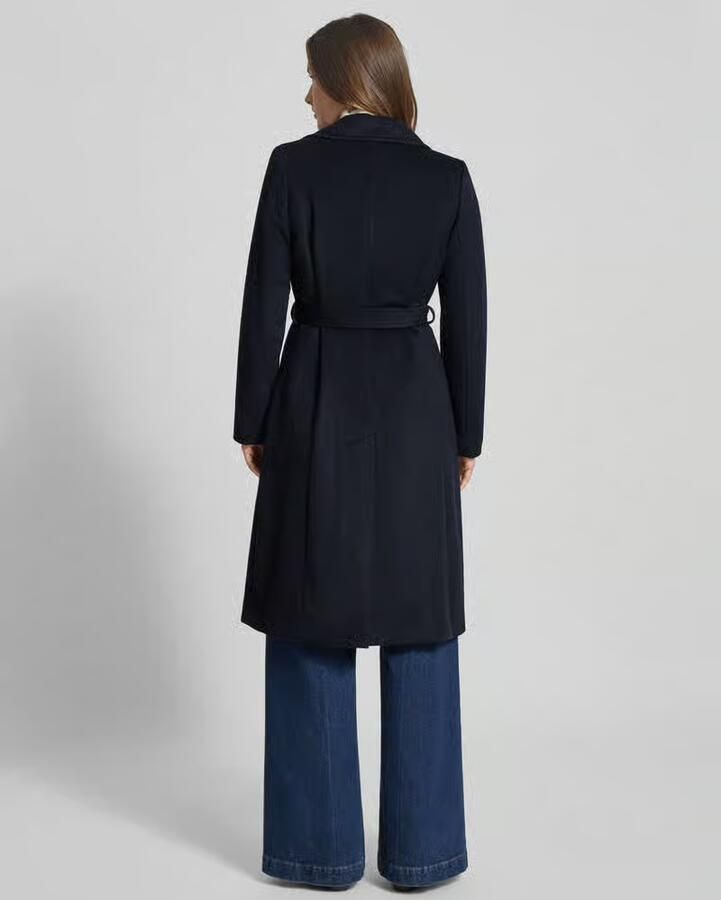 Lauren Ralph Lauren Lange jas met reverskraag en strikceintuur