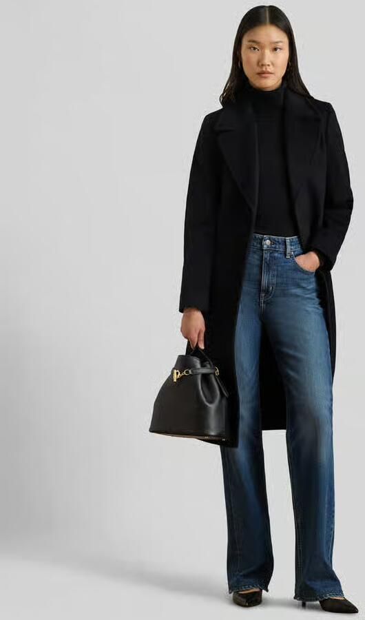 Lauren Ralph Lauren Lange jas met reverskraag en strikceintuur - Foto 2