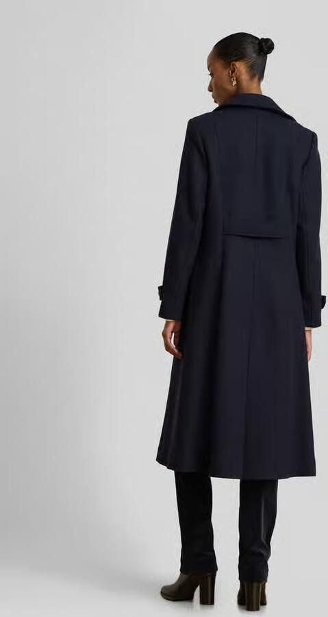 Lauren Ralph Lauren Lange wollen jas met goudkleurige sierknopen - Foto 2