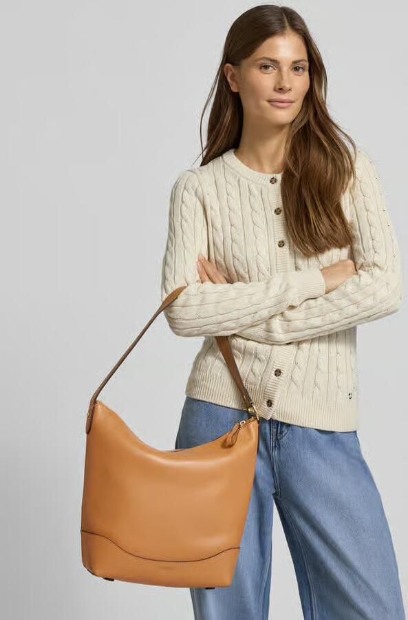Lauren Ralph Lauren Leren handtas met siernaad - Foto 2