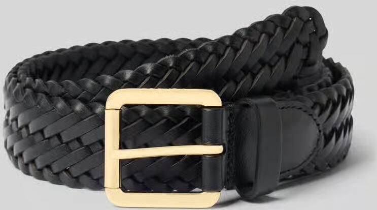 Lauren Ralph Lauren Leren riem in gevlochten look met doornsluiting