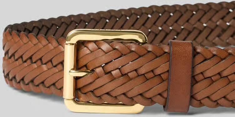 Lauren Ralph Lauren Leren riem in gevlochten look met doornsluiting - Foto 2
