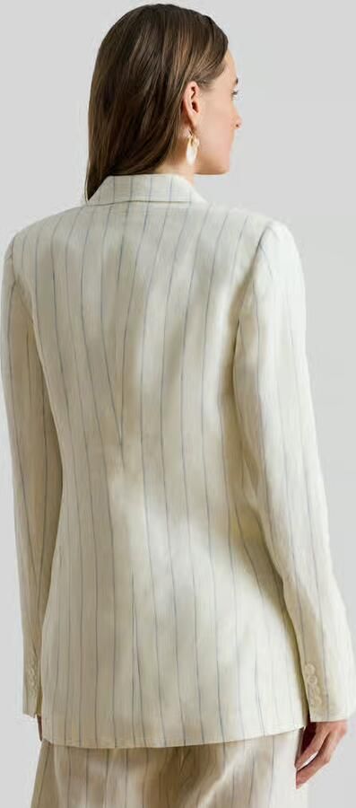 Lauren Ralph Lauren Longblazer van puur linnen met dubbele knoopsluiting