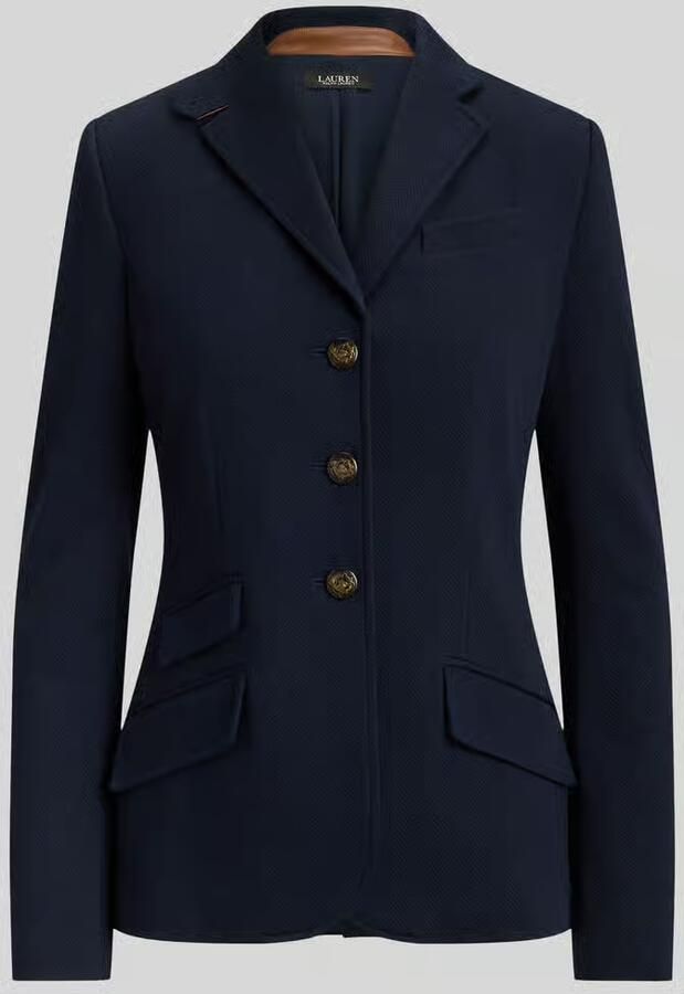 Lauren Ralph Lauren Longline korte blazer met contrastleren details