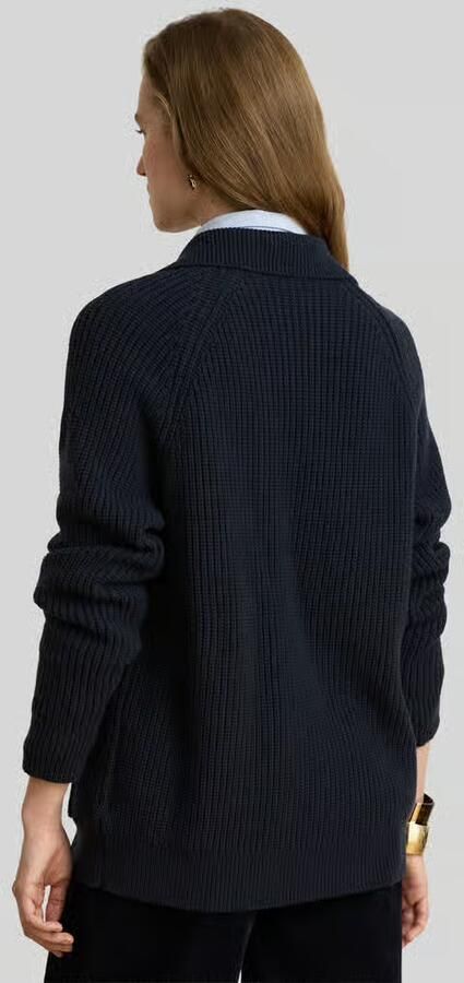 Lauren Ralph Lauren Loose fit gebreid jack van wolmix - Foto 3