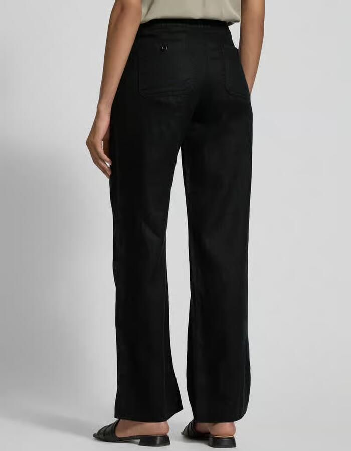 Lauren Ralph Lauren Loose fit linnen broek met elastische band model 'JOVONIE' - Foto 4