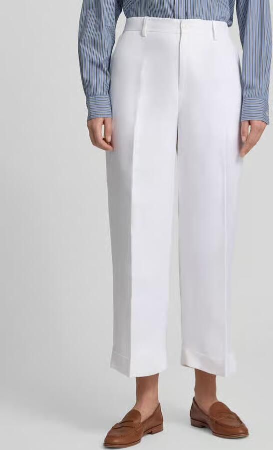 Lauren Ralph Lauren Loose fit stoffen broek van mix van linnen en viscose model 'SENDON' - Foto 2