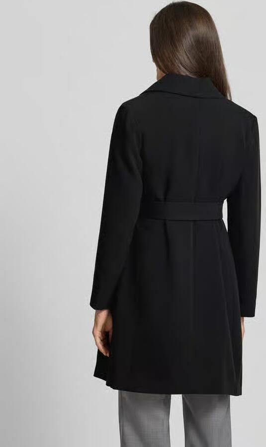 Lauren Ralph Lauren Lange jas met brede kraag en strikceintuur