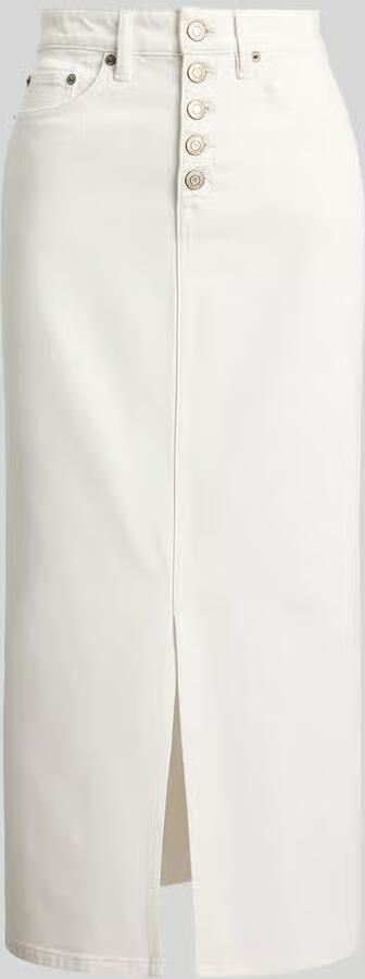 Lauren Ralph Lauren Midi-jeansrok van katoenmix - Foto 2