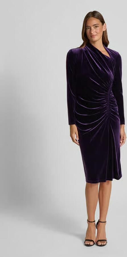 Lauren Ralph Lauren Midi-juk van fluweel met plooien model 'FELRAD' - Foto 2