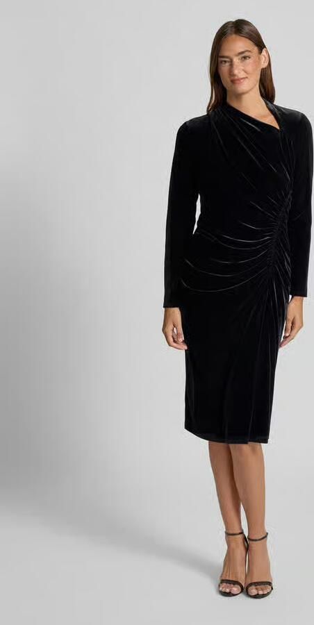 Lauren Ralph Lauren Midi-juk van fluweel met plooien model 'FELRAD'