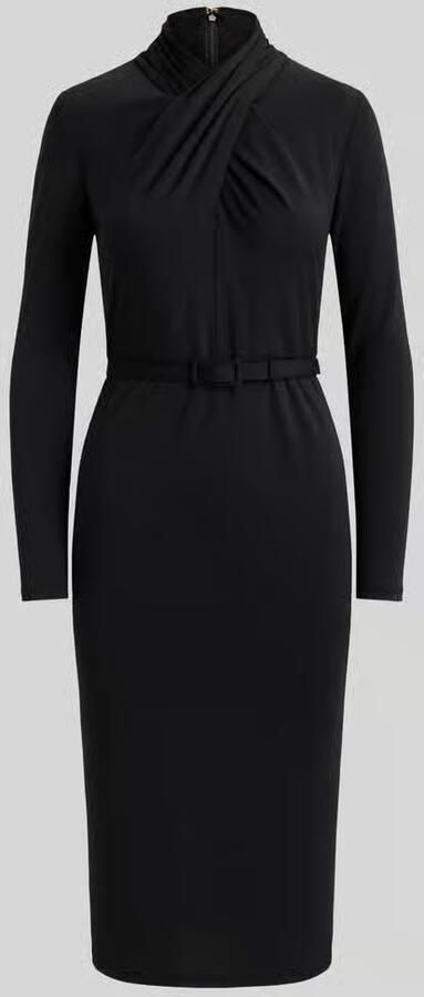 Lauren Ralph Lauren Midi-jurk met gedrapeerde wikkelcol