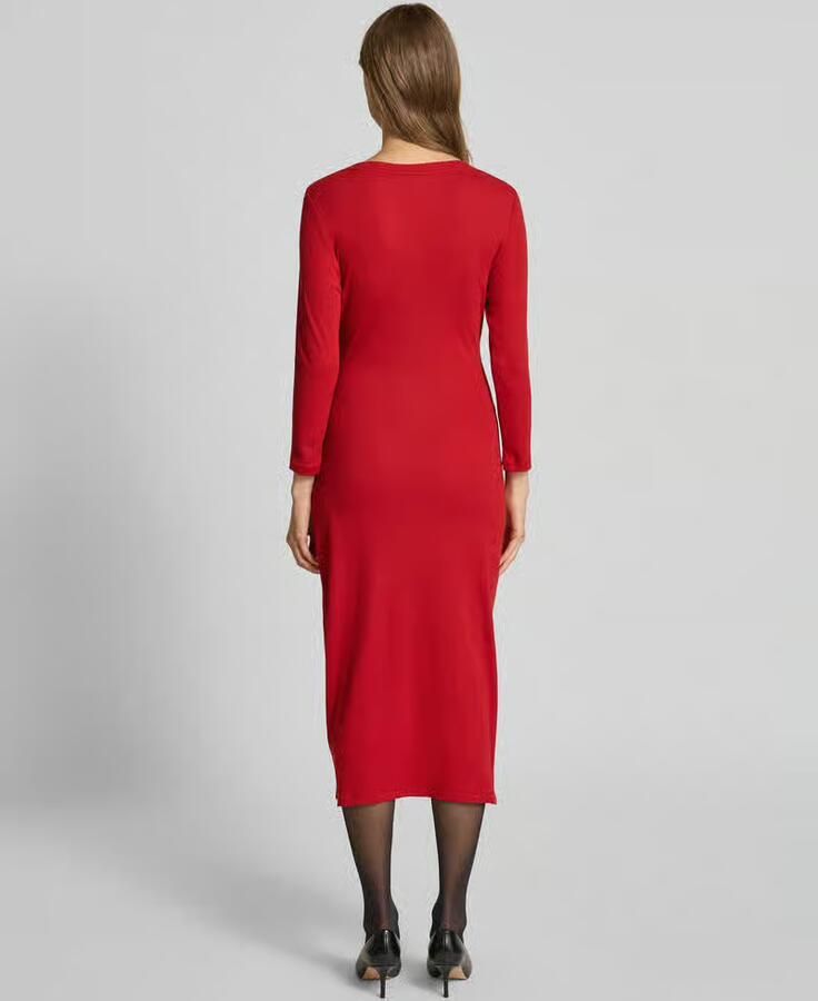 Lauren Ralph Lauren Midi-jurk met knoopdetail model 'IMALAH' - Foto 3