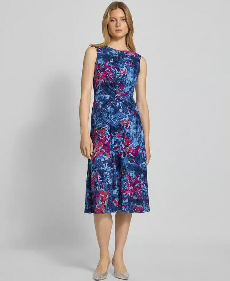 Lauren Ralph Lauren Midi-jurk met knoopdetail model 'TESSANNE' - Foto 2