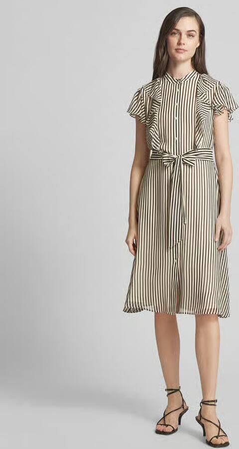 Lauren Ralph Lauren Midi-jurk met knoopsluiting model 'TAWRENNA' - Foto 2